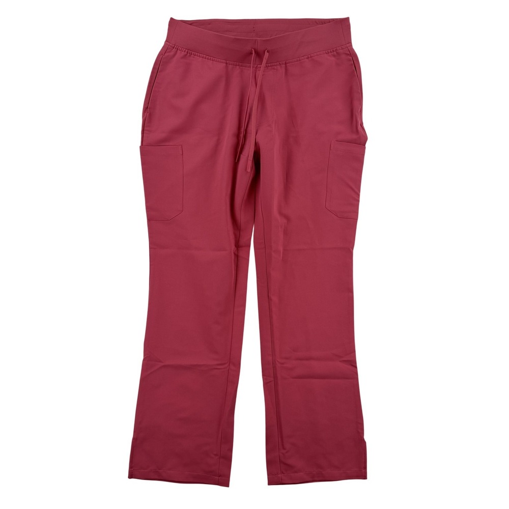 Mandala Scrub Pants Womens Large Pink Cargo Equa-Tek Stretch Medical Workwear